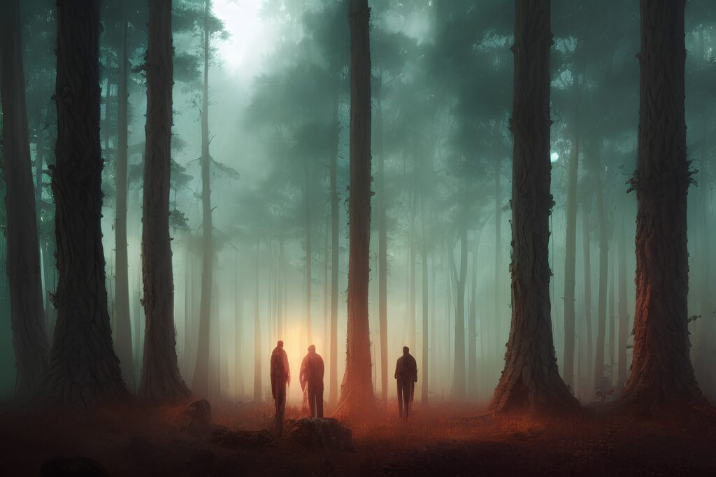 three people, forest, fog-7832455.jpg